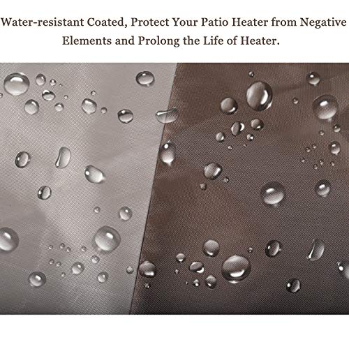 Gekufa Pyramid Torch Patio Heater Cover Heavy Duty Waterproof Propane Cover, 21 x 21 x 90 Inch