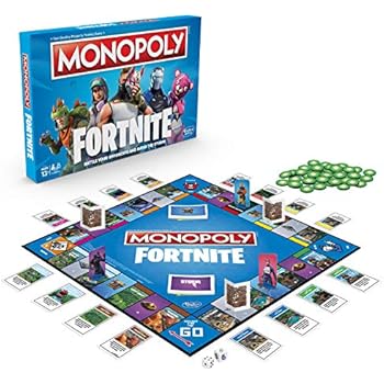 amazon com monopoly fortnite edition board game inspired by - fortnite chutes and ladders island code