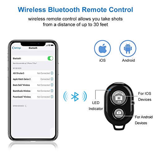 WEIHAO Selfie Ring Light with Cell Phone Holder Stand for Live Stream and Makeup Including Selfie Remote Shutter, Lazy Bracket with Flexible Arms for iPhone Android Smartphone - Thumbnail 5