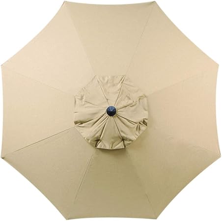 Amazon Com 9 Ft Patio Umbrella Replacement Market Table Outdoor Umbrella Canopy Umbrella Top Only Fit For 9 Feet 8 Ribs Beige Beige Garden Outdoor