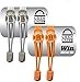 Lock Laces No-Tie Elastic Shoelaces (2-Pack) – One Size Fits All – Original Elastic Lacing Solution for Sneakers, Running & Athletic Shoes (Cool Gray-Orange)