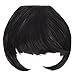 MapofBeauty Fashion False Bangs Neat Fringe Hairpiece Clip in Hair Extensions Accessories (Black)