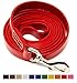 Logical Leather 6 Foot Dog Leash - Best for Training - Heavy Full Grain Leather Lead - Red