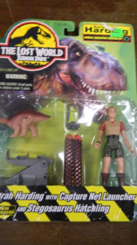 The Lost World Jurassic Park Sarah Harding with Capture Net Launcher and  Stegosaurus Hatchling