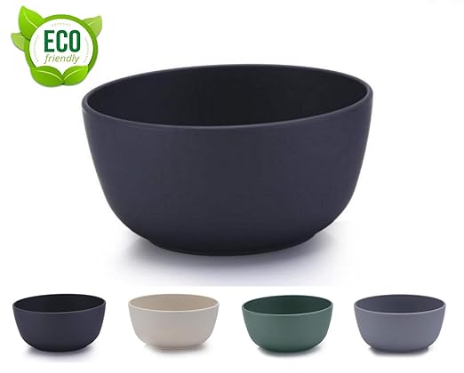 AMTNATURE Set de 4 Piezas Cuencos de bambú con Capacidad de 500 ml ...