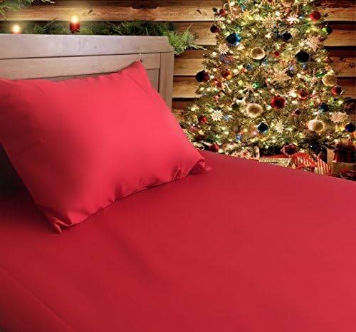 Crib/Toddler Bed Sheet and Pillowcase Set (RED) 100% Cotton by Dreamtown Kids