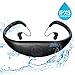 Tayogo Waterproof MP3 Player 8GB, IPX8 Swimming Headphones Work for 6-8 Hours Under Water 3 Meters - Black
