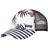 Roxy Girls' Honey Coconut Trucker Hat - Breathable Mesh Snapback, Curved Visor