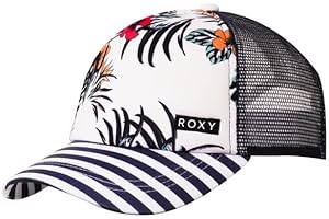 Roxy Girls' Honey Coconut Trucker Hat - Breathable Mesh Snapback, Curved Visor