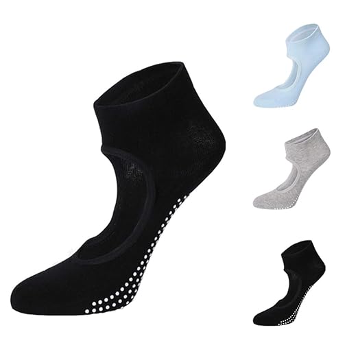 3 Pares Calcetines Yoga Mujer Silicona Gránulos De Algodón ...