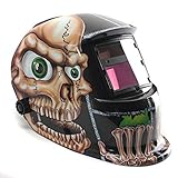 AUDEW Solar Auto Darkening Welding Helmet Arc Tig Mig Mask Grinding Welder Mask Skull