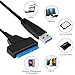 ELECTOP USB 3.0 to SATA Cable, 22 Pin 15+7 2.5 Inch SATA III Hard Disk Driver Adapter,External Converter for SSD and HDD Data Transfer
