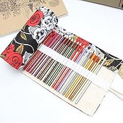 SIPLIV Canvas Roll-up Pencil Wrap, Travel Drawing