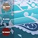 Sleepwish 4pcs Teal Boho Duvet Cover Set Blue Mandala Bedding Set King Size for Kids Adults, 1 Duvet Cover 2 Pillowcases 1 Cushion Cover