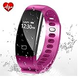Letufit Today 50% Off ! Fitness Tracker, Heart Rate Activity Tracker Smart Bracelet with Sleep Monitor,Pedometer for iOS & Android (purple)