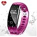Letufit Today 50% Off ! Fitness Tracker, Heart Rate Activity Tracker Smart Bracelet with Sleep Monitor,Pedometer for iOS & Android (purple)