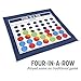 GoSports Giant Checkers & 4 in a Row Board Game - HUGE Double Sided Game Mat with Coins for Family Fun