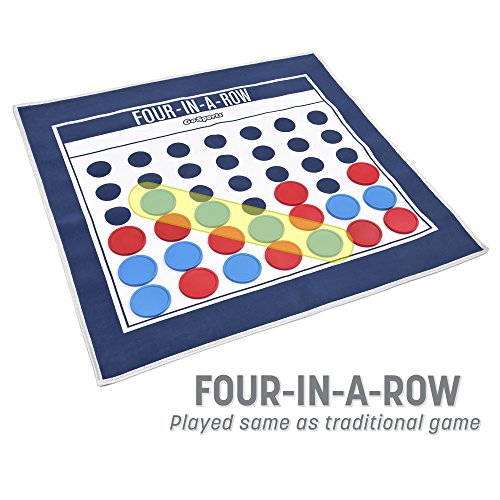 GoSports Giant Checkers & 4 Connect Board Game HUGE Double Sided Game