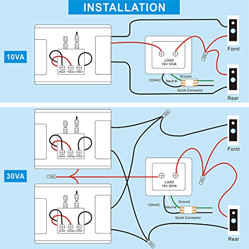 Doorbell Transformer 16V 30VA Hardwired Door Chime Transformer