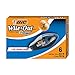 BIC Wite-Out Brand EZ Correct Grip Correction Tape, White, 6-Count