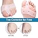 Silicone Height Increase Socks Heel Lift Insoles-Invisible Shoe Pads Gel Inserts with Free Toe Corrector