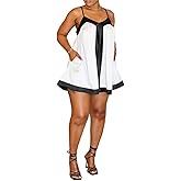 Geulis Womens 2025 Summer Satin Mini Dress Sleeveless V Neck Spaghetti Strap Dresses Flowy Elegant Holiday Party Dresses