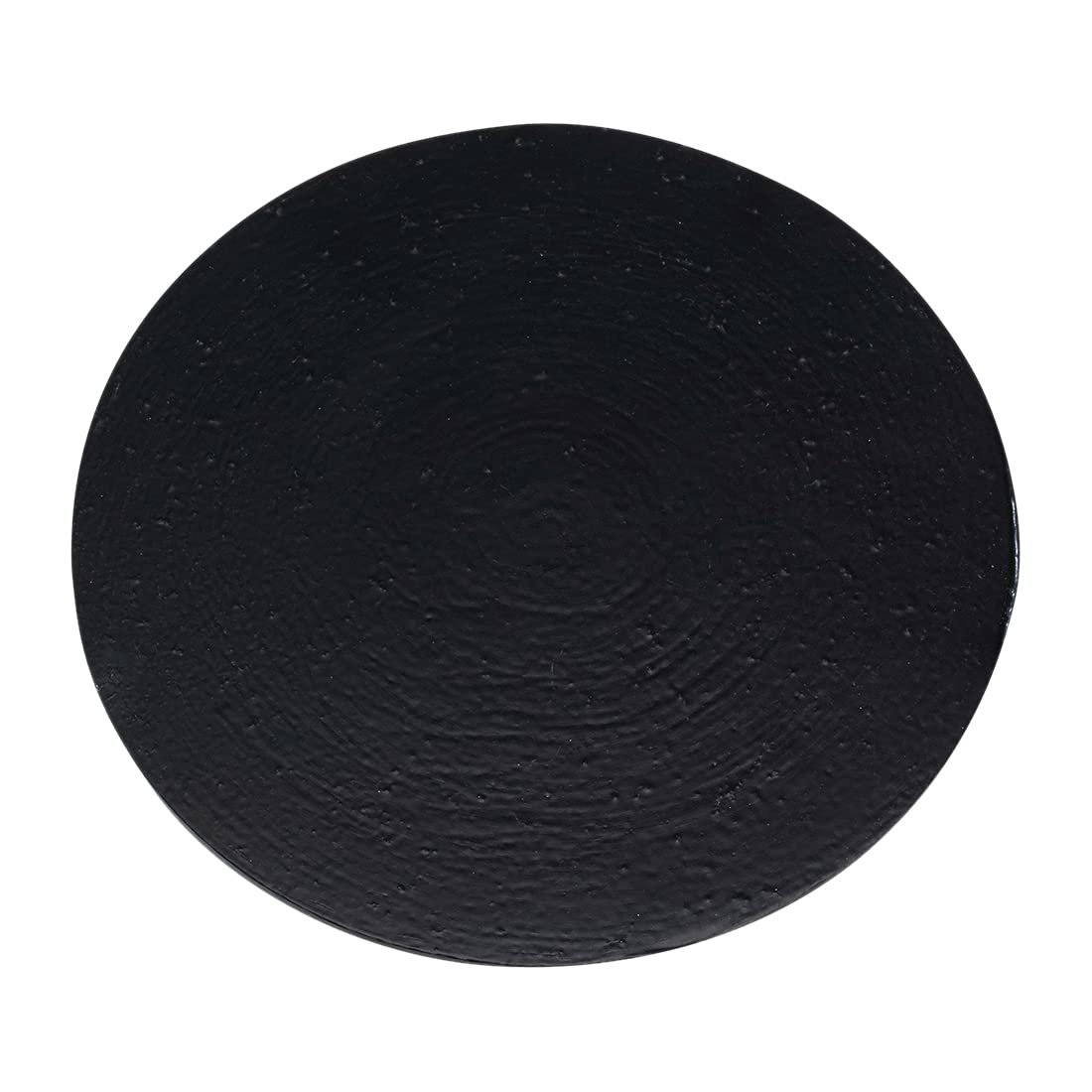 NKlaus Aluminium Candle Plate round Ø10cm Candle Holder black slate look Coaster Brushed - Design 10338