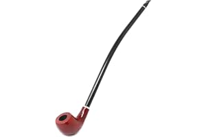 Gstar Long Pear Wood Churchwarden Tobacco Pipe with Cleaning Tool Kit and Gift Box