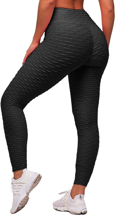 RIKAY Ladies Honeycomb High Waist Gym Leggings With Pockets Women
