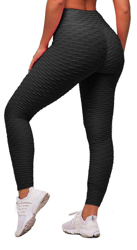 Memoryee Women's Honeycomb Waffle Leggings Ruched Butt Lift High Waisted Chic Sport Tummy Control Plus Size Workout Gym Yoga Stretchy Pants