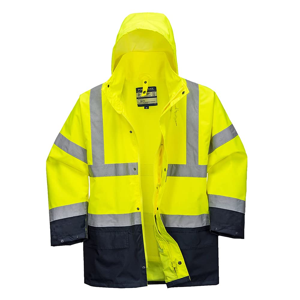 Portwest Essential 5-in-1 Two-Tone Jacket, Size: S, Colour: Yellow/Navy, S766YNRS