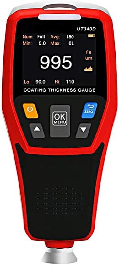 DWLXSH Paint Thickness Gauge Meter – Coating Thickness Gauge – Paint Depth Gauge Meter | Mass Storage Chip,Automatic Turn Screen,for Measuring Metal,Paint,Enamel