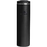 STANLEY Transit Flip Top Mug, 16 oz, Black 2.0 | Insulated Stainless Steel Coffee Mug | Lightweight and Leakproof | Cup Holder Compatible for Travel | Slim Design | BPA-Free