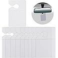 Clear Parking Permit Holder, Car Vertical Parking Lot Pass Rear View Mirror Hanger Vehicle Parking Pass Hang Tag Holder for Car Passes, Permits - 10PCS