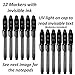 HeroFiber Invisible Ink Spy Pen - Black - with UV Light (12 Pack) + Mini TOP Secret Notepads (12 Pack). - Perfect Favor for Spy Parties, Stocking Stuffers, Pinatas, Science Fairs, and More