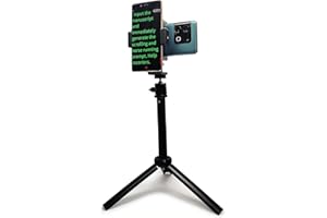 PAIPAIGO Teleprompter iPhone & Android, Double Phone Holder for Video Recording, Neewer Teleprompter Kit, The Collapsing Design Allows for Easy Storage and Transport