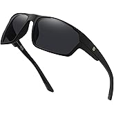 DUCO Polarized Sports Sunglasses for Men Women Wrap Around Lightweight Sun Glasses for Driving Fishing Cycling DC6300
