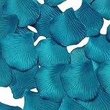 500 pcs Dark Turquoise Blue Silk Rose Flower Petals Wedding Table Confetti Bridal Party Flower