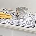 iDesign iDry Fabric Extra Large Kitchen Countertop Dish Drying Mat, 24