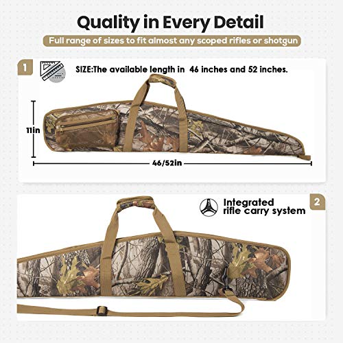 Stahlusdick Tactical Rifle Case - Lightweight Soft Gun Bag For Scoped Rifles With 5 Pockets, 38 Or 42 Inch Options