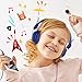 Kids Headphones,AILIHEN HD850 Volume Limiting On Ear Headset with SharePort and Microphone, Children Headphones for Kids, Computer Tablets Laptops Android IOS Smartphones Cellphones (Navy Blue)