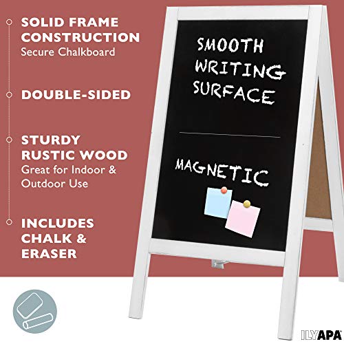 image for Ilyapa Wooden A-Frame Sign with Eraser & Chalk - 40