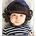 Child Cosplay Wig Curly Hair Lovely Bang Wig for Kids (Black Wig for 1-4 Years Old Kids)