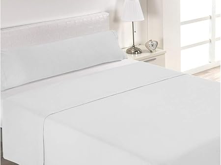 SABANALIA Juego de sábanas Blancas de Hostelería (Disponible en Varias Medidas), Cama 105: Amazon.es: Hogar