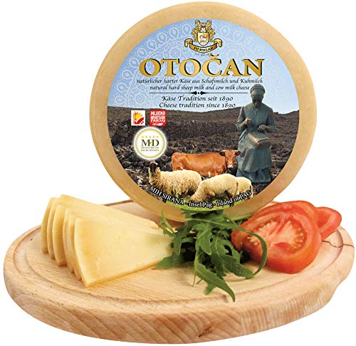 Pager Käse OTOCAN min 300g - halbharter Schafskäse Mischkäse aus Dalmatien mit Meersalz aus der Saline von Pag – Bild 3