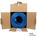 trueCABLE Cat5e Riser (CMR), 1000ft, Blue, 24AWG 4 Pair Solid Bare Copper, 350MHz, PoE++ (4PPoE), ETL Listed, Unshielded Twisted Pair (UTP), Bulk Ethernet Cable