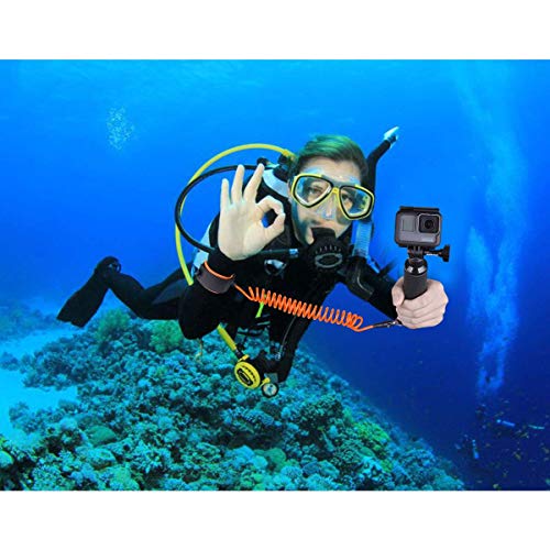 Waterproof Action Camera Floating Hand Grip + Steel-cored Anti-Loose Dive Wrist Strap Safety Tether for GoPro Sony Olympus Underwater Sports Motion Camcorder Diving Surfing Snorkeling Drifting Photo
