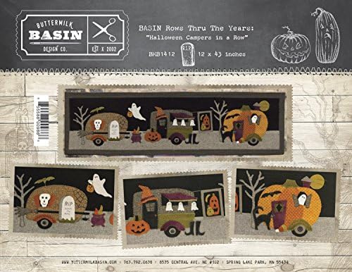Halloween Campers in a Row Wool Applique Pattern - by Buttermilk Basin - 12" x 43" BMB 1412