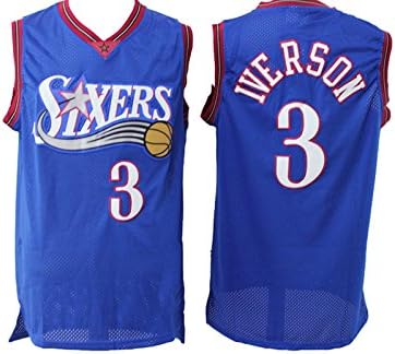 Philadelphia Allen Iverson Mens Jersey Blue Retro M