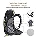 BOLANG Summit 45 Internal Frame Pack Hiking Daypack Outdoor Waterproof Travel Backpacks (8298 black)